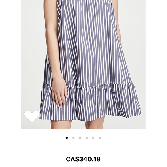 ATM Cotton Poplin Stripe Tent Dress - Picture 2 of 7